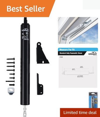 Robust V1020BL Pneumatic Storm Door Closer - For Light to Medium Weight Doors