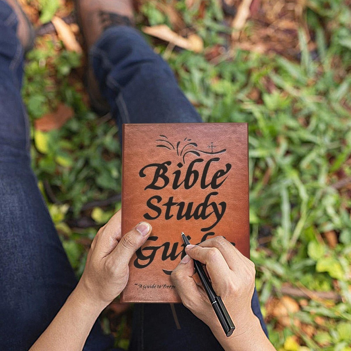 66-Page Bible Study Guide, Daily Devotional Journal, A