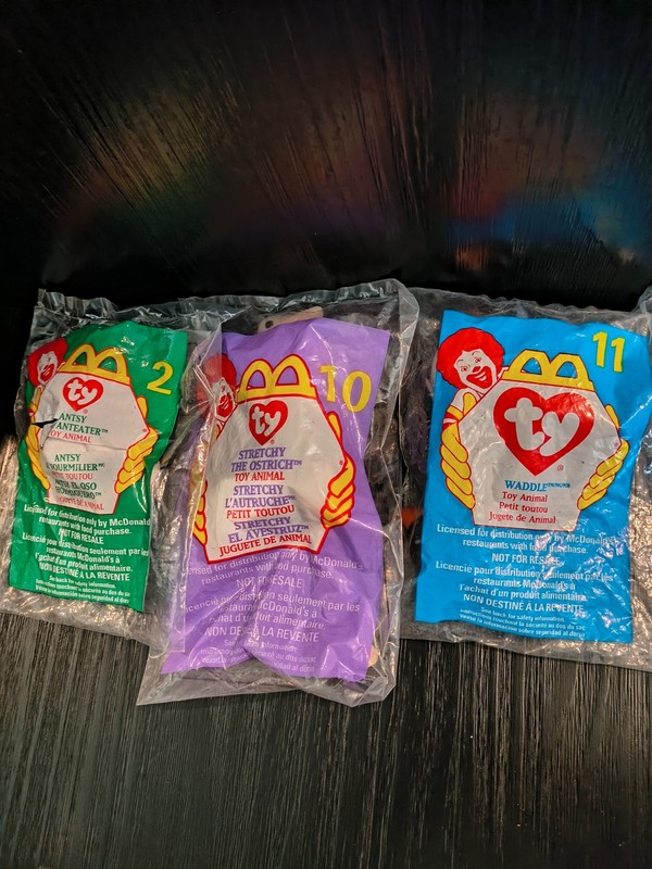 Sealed McDonalds Disney Happy Meal 1996 Set of 3 Numbers 2, 10, 11