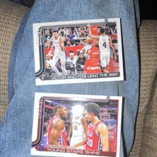 Topps NBA Flagship 2025 Basketball Card Lot - Spurs & 76ers, 2 Cards