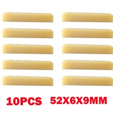 10x Unbleached BONE Nut For Classical Guitar 2 1/16"x1/4"x3/8" 52x6x9mm Luthier