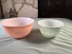 VTG Pyrex Bowls Pink & Turquoise Faded