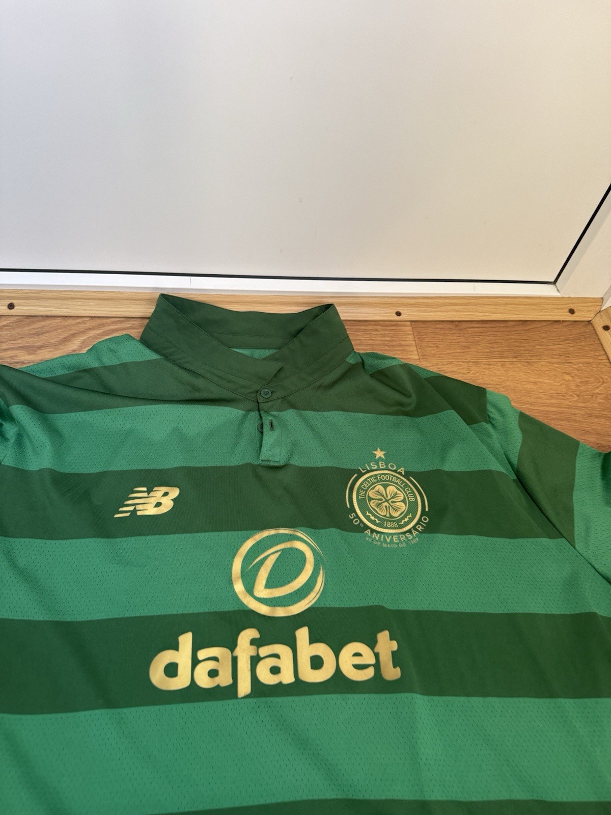 CELTIC FOOTBALL CLUB FC 2017 50TH ANNIVERSARY NEW BALANCE SHIRT JERSEY GREEN 4XL thumbnail 2