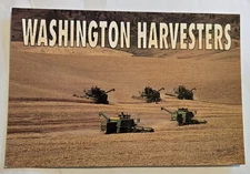 Unused Postcard Wheat Harvest Time Washington Harvesters John Deere Combines B7