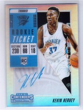 Kevin Hervey RC 2018-19 Panini Contenders Rookie Ticket Autograph Silver Prizm