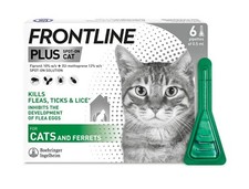 Image of FRONTLINE Plus Flea & Tick Treatment for Cats and Ferrets - 6 Pipettes