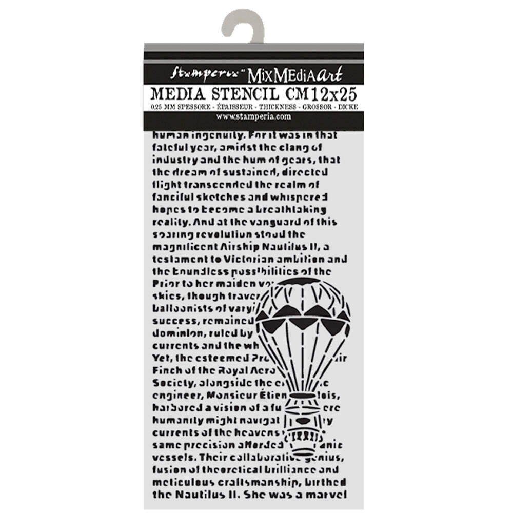 Stamperia - Voyages Fantastiques - Above the Clouds Stencil (12x25cm)
