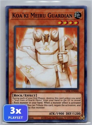3x Koa'ki Meiru Guardian SESL-EN048 SR 1st Edition NM
