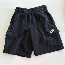 Nike Kids Unisex Boys Size Medium Black Athletic Shorts Elastic Waist Pockets