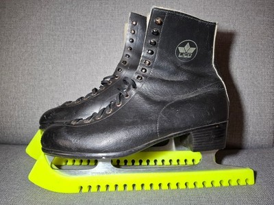 Schlittschuhe LICO HUDORA Größe 45, Leder, schwarz, vintage, gebraucht