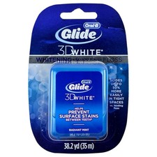 Oral B Glide 3D White Radiant Mint Floss 38.2yd DISCONTINUED Whitening Scope