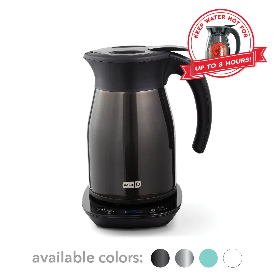 Dash Insulated Electric Kettle - Black Stainless
Opens in a new window or tab