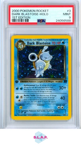 DARK BLASTOISE HOLO 1ST EDITION POKEMON ROCKET 2000 3 PSA 9