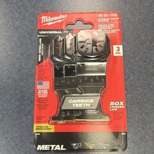 Milwaukee 49-25-1503 Dientes de carburo Cuchillas de herramientas oscilantes Paquete de 3 universales