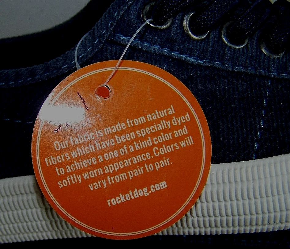 Rocket Dog Girls sz 1M Navy Blue Corduroy Slip on Sneaker Stretch Tie Shoes NWT - Image 4 of 4