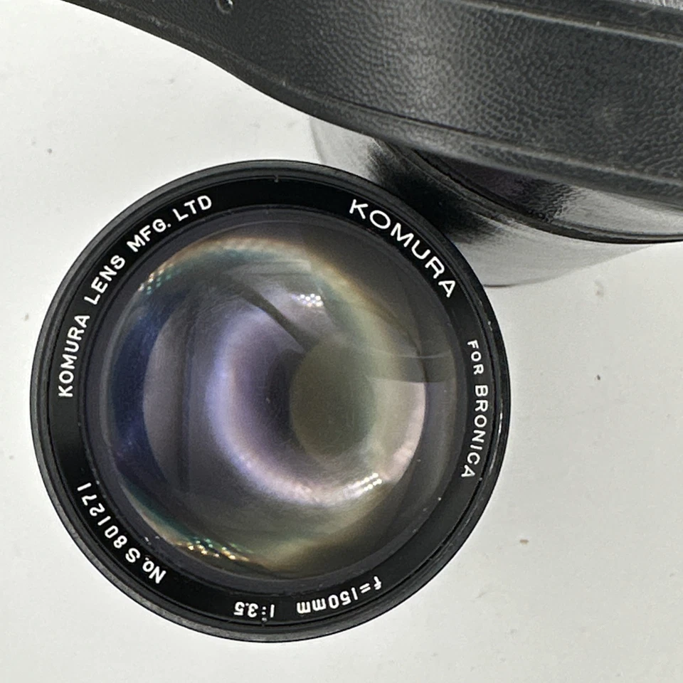 Lente Komura 150 mm f/3,5 para montaje Bronica S - Probado funciona - Estuche y tapa trasera Foto 2 de 4