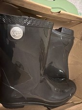 UGG NIB AUSTRALIA SIENNA BLACK MID-CALF WATERPROOF RUBBER RAIN BOOTS