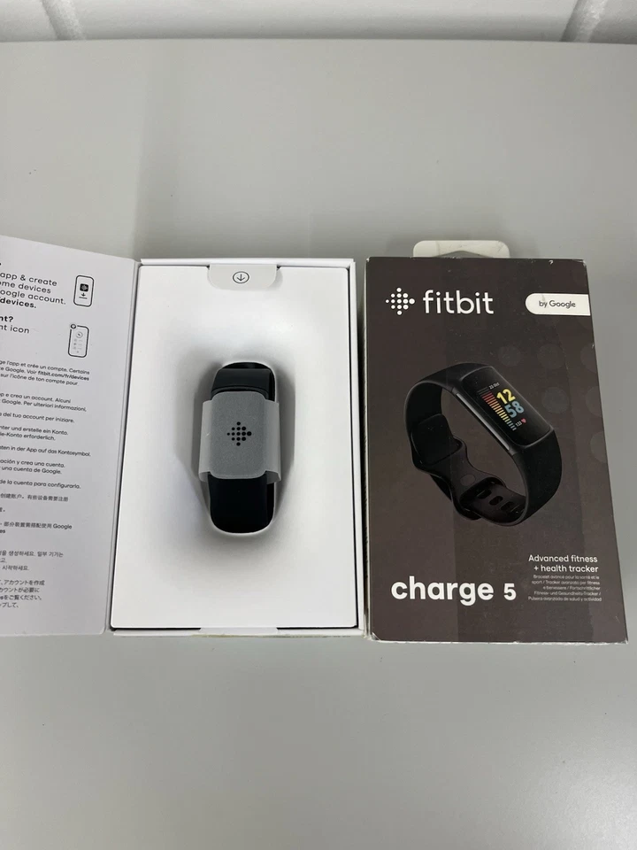 Fitbit Charge 5 Fitnessuhr Smartwatch Sportuhr Schwarz Graphit Neu&OVP B Ware - Bild 2 von 4