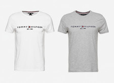 Tommy Hilfiger Herren T-Shirt Logo Print Rund...