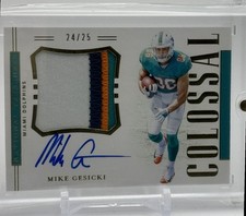 2018 Panini National Treasures Rookie Colossal Signatures Prime Mike Gesicki