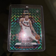 2023-24 Panini Mosaic Toumani Camara NBA Debut Green Mosaic #270 Rookie RC