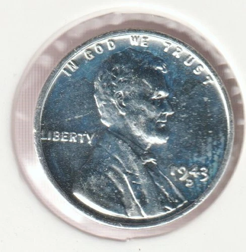 1943 WWII Lincoln Wheat Steel Penny Collectible US Collection Very Good War Coin