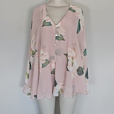 Show Me Your Mumu pink floral butterfly tunic-S