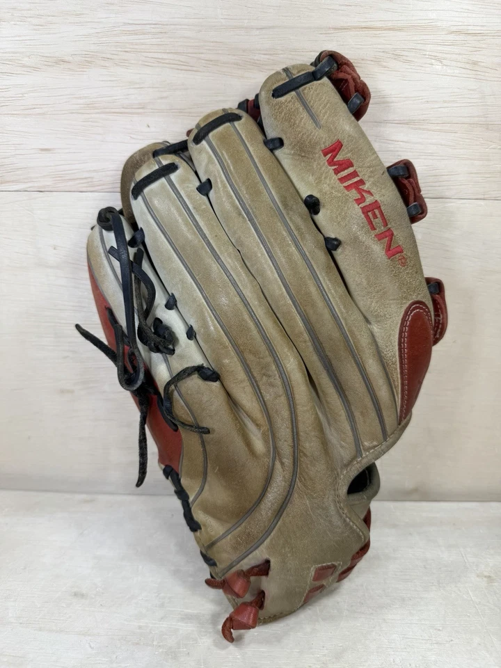 MIKEN - Serie Pro 13.5" Bronceado con Guante Rojo PRO135-WSN Lanzamiento Derecha Derecha Foto 4 de 4