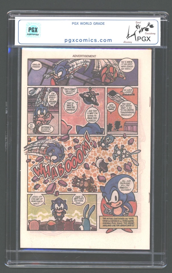 Sonic The Hedgehog Promotional Supplement (1991) #1 PGX 9.8 NM/MT   SCARCE - Image 2 of 2