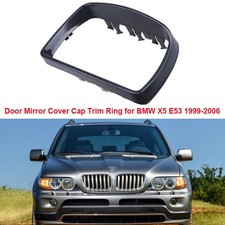 Right Driver Side Wing Mirror Cap Cover Trim Ring Fit For BMW X5 E53 2000-2006