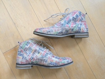Boots Salamander Leder Bunt Glänzend Gr 40 Stiefeletten