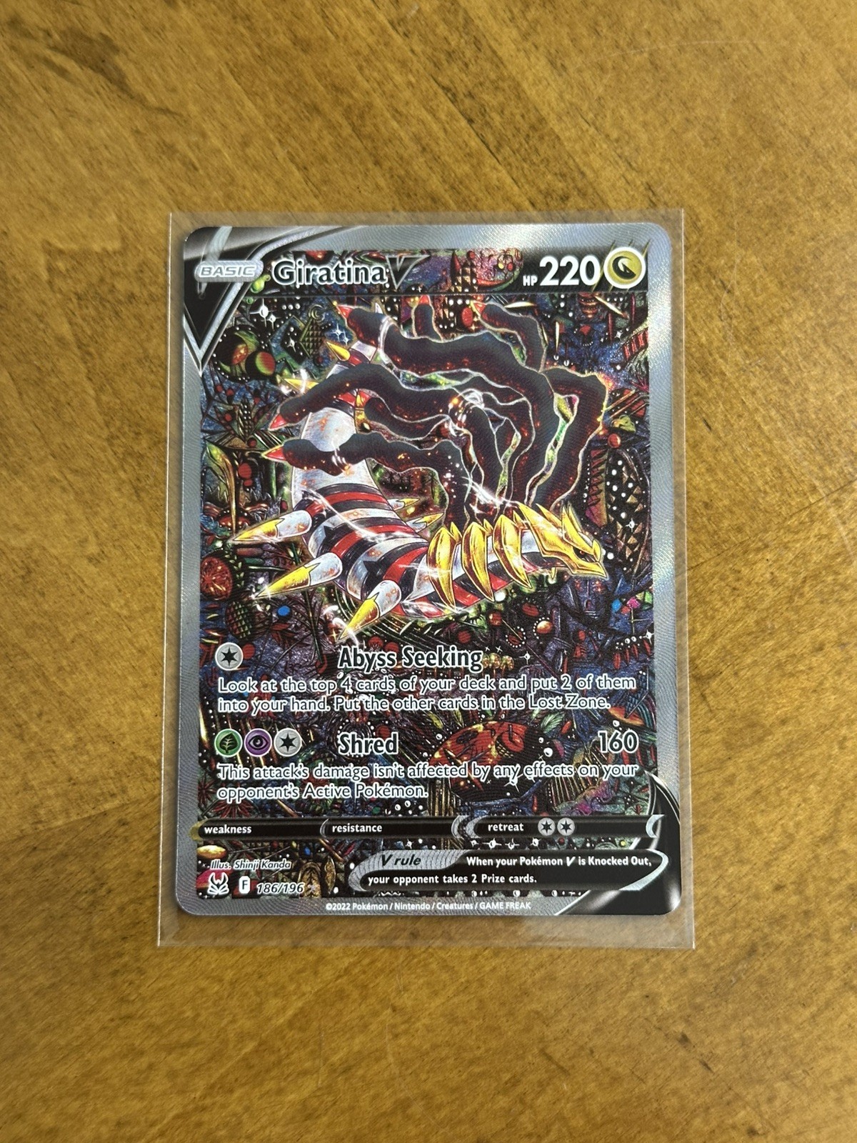 Giratina V 186/196 Alternate Full Art SWSH Lost Origin Pokemon English NM