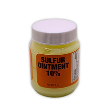 Sulfur Ointment 10% 2 oz | External Skin Care Cream Jar