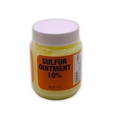 Sulfur Ointment 10% 2 oz | External Skin Care Cream Jar