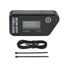 ?Motorcycle Digital Tach Hour Meter LCD Display Timer IP68 Waterproof Induction