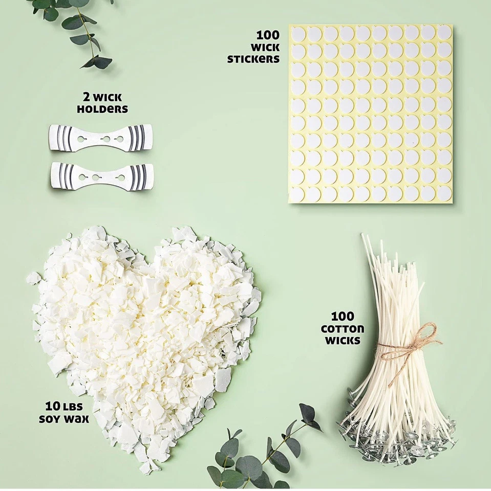 Complete 10 lb Soy Candle Making Kit – Includes 100 Wicks & 2 Wick Holders - Image 2 of 2