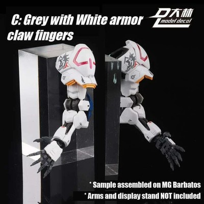 for MG 1/100 Full Mechanics RE White Gray Hand Palm Claw Fingers Barbatos Strike