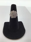 13k White Gold Quartz “Herkimer Diamonds” Ring Size 6.75 - 6.31g