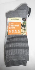 Adventuridge Men's Thermal Socks Shoe Size 6-12 - 2 Pairs New