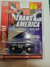 1970 PLYMOUTH CUDA SWEDE SAVAGE 42 AUTOWORLD SLOT CAR ULTRA-G THUNDERJET CHASSIS