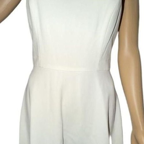 French Connection Whisper Light Strappy Flared Mini Dress in White
