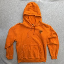 Ariat Mens Free Bird Hoodie Sweatshirt Orange Harvest Pumpkin Eagle USA