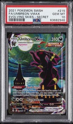 2021 POKEMON SWORD & SHIELD EVOLVING SKIES SECRET FULL ART/UMBREON