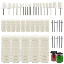 122Pcs Polishing Buffing Wheel Kit for Dremel and 2Pcs Polishing Compound 10Pcs