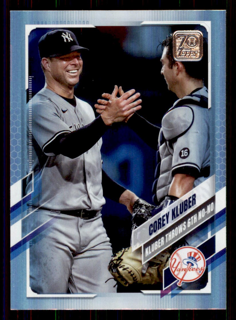 2021 Topps Update #US52 Corey Kluber Rainbow Foil New York Yankees