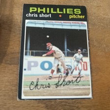 1971 Topps Baseball Card #511 Chris Short Philadelphia Phillies Ex+ Free Ship!