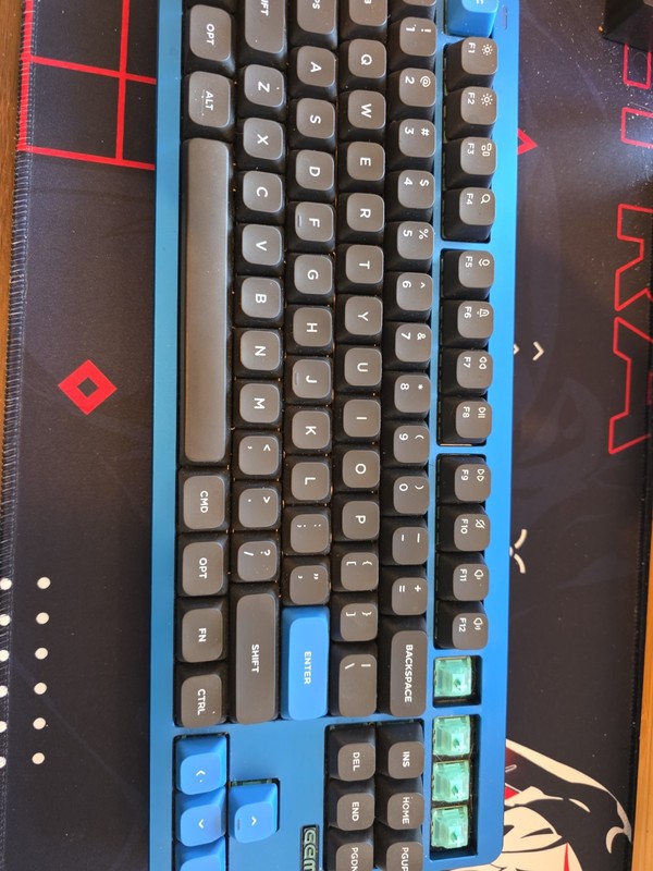 Nuphy Gem80 Keyboard Blue W/ Custom Switches And Caps