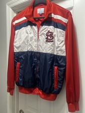 Vintage Satin St Louis Cardinals Starter Full-Zip Bomber Jacket Large Genuine