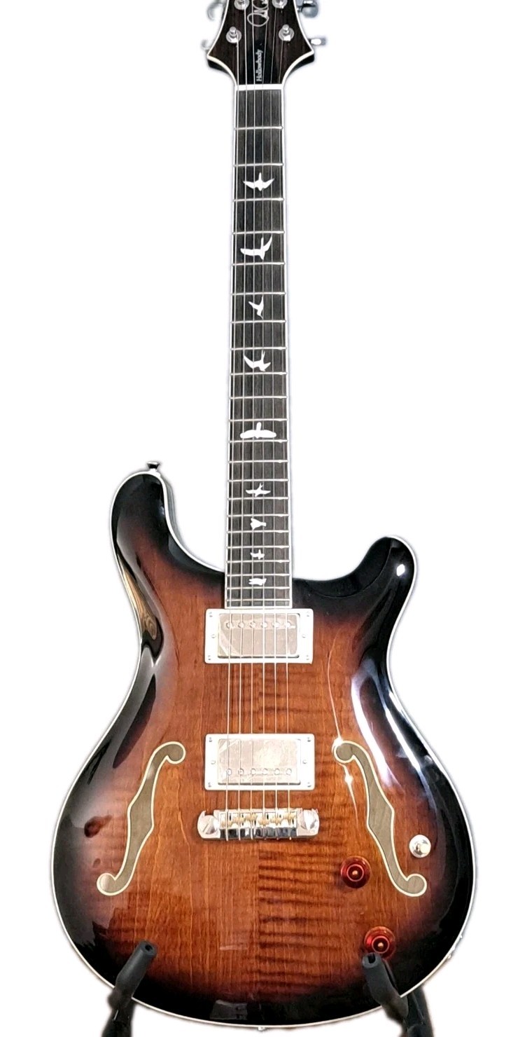 PRS SE II - Hollow-Body Guitar In Black/Amber Burst. Stunning Example- Unplayed.