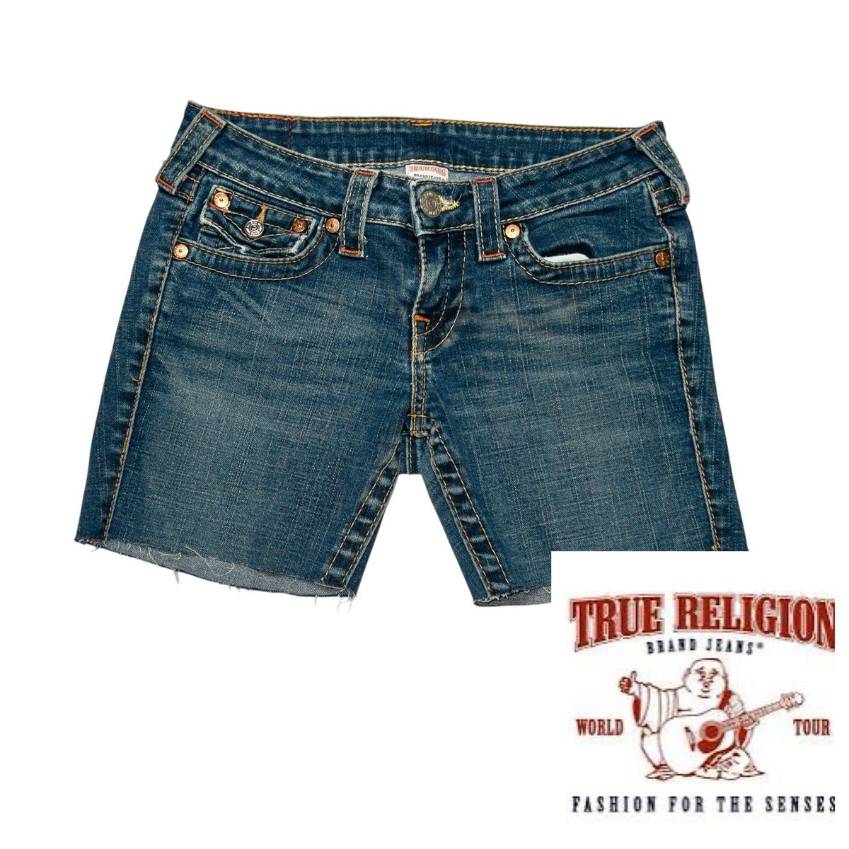 パンツ True Religion denim shorts W30 True Religion Joey Cutoff Shorts Jorts Womens Size 27 Western